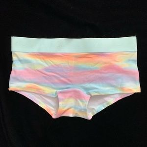 NWT Victoria's Secret PINK Logo Cotton Boyshort Panty Small